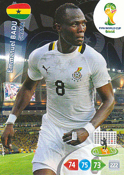 Emmanuel Badu Ghana Panini 2014 World Cup #172